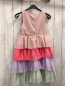 Preview: H&M  Kleid  Gr. 122  rosa Pailettenoberteil bunte Tüllrüschen mit Glitzer 