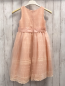 Preview: Lady Diamond  Kleid  Gr. 128  rosa Tüllüberkleid creme Blumenstickerei Gürtel mit Schleife 