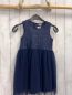 Preview: WE  Kleid  Gr. 122  blaues Pailettenoberteil Tüllrock 