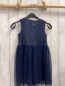 Preview: WE  Kleid  Gr. 122  blaues Pailettenoberteil Tüllrock 