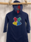 Preview: Harry Potter  Pullover  Gr. 116  blau Kapuze buntes Plüschwappen Hogwarts 