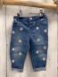 Preview: H&M  Hose  Gr. 74  blau Jeans Blumen Bund verstellbar 
