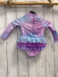 Preview: Bmagical  Gymnastikanzug  Gr. 86  rosa lavendel lila gemustert mit Glitzerpunkten Rüschen 