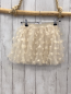 Preview:   Rock Gr. 104  beige Tüllüberrock mit Blumen 
