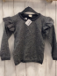 Preview:   Pullover  Gr. 104  dunkelgrau + silber Glitzer Strick Rüschen 