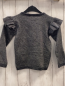 Preview:   Pullover  Gr. 104  dunkelgrau + silber Glitzer Strick Rüschen 