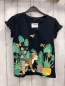 Preview:   T-Shirt  Gr. 122  schwarz Leopard Schmetterlinge Gräser 