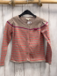 Preview: Vertbaudet  Strickjacke  Gr. 122  beige + pflaume lachs Streifen 