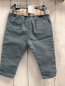Preview: Vertbaudet  Hose  Gr. 74  petrol mit beige Blumengürtel 