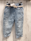 Preview: Vertbaudet  Hose  Gr. 68  blau Jeans mit weißem Blumengürtel