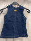 Preview: Steiff  Kleid  Gr. 74  blau Jeans Brusttasche Bär 