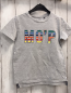 Preview: Marc O´Polo T-Shirt  Gr. 116  grau hellgraue Streifen bunte Schrift 