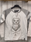 Preview:   Langarmshirt  Gr. 134/140  weiß + graue Streifen Totenschädel 