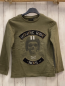 Preview: IKKS  Langarmshirt  Gr. 128  kiwi Totenkopf Schrift 
