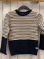 Preview: Scotch Shrunk  Pullover  Gr. 128  creme blaue Streifen + blau Strick Rippen 