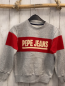 Preview: Pepe Jeans  Pullover  Gr. 122/128  grau roter Bruststreifen Schrift 