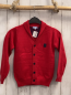 Preview: Jacadi  Strickjacke  Gr. 122  rot dunkelblaue Knöpfe 
