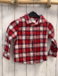 Preview: zara Hemd Gr. 98  rot weiß kariert