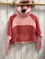 Preview: Fila Pullover Gr. 134  rosa rot Kapuze kurz geschnitten