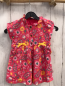 Preview: Sergent Major  Kleid  Gr. 74  rot Blume gelbe Schleifen 