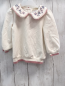 Preview: Cynthia Rowley  Pullover  Gr. 80  weiß großer Kragen mit Blumen rosa Bund 