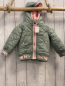Preview: DKNY  Winterjacke  Gr. 80  mint rosa Bund Schrift Fleecefutter 