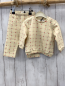 Preview: Flou & Friends 2tlg neu Pullover und Jogginghose Gr. 68  beige blaue Karos Herzen 