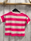 Preview: Benetton T-Shirt  Gr. 92  pink weiße Streifen Strick 