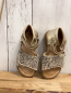 Preview:   Sandalen  Gr. 25  golden + beige schwarz Fellmuster  