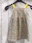 Preview: Zara  Kleid  Gr. 92  weiß Struktur kleine bunte Blumen gelbe Träger 