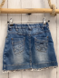 Preview: S´ Oliver  Rock Gr. 122  blau Jeans weißer Saum mit Blumen Bund verstellbar 