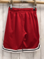 Preview: Terranova  Sportshorts  Gr. 152  rot Lochmuster weiß schwarzer Streifensaum weiße Kordel 