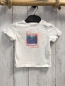 Preview: S´Oliver  T-Shirt  Gr. 68  weiß Bild orange Palme + Blüten