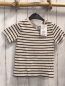 Preview: neu H&M T-Shirt  Gr. 110  beige schwarze Streifen 