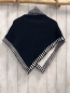 Preview:   Poncho  Gr. 116  schwarz Strick schwarz grau melierter Kragen Pailetteneinhorn 