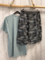 Preview: 2tlg Next  T-Shirt  Shorts  Gr. 170  hellblau Schrift + grau mit hellgrau blauem Druck 