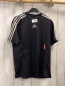 Preview: Adidas  Sportshirt  Gr. 158/164  schwarz weiße Streifen rote Nähte 