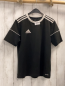 Preview: Adidas  Sportshirt  Gr. 164  schwarz weiße Streifen Bund Schrift + Label