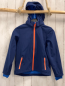 Preview:   Softshelljacke  Gr. 134/140  blau orange Reißverschlüsse 