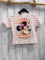 Preview: Zara  T-Shirt  Gr. 116  weiß pink Streifen Minnie Mouse orange Schrift 
