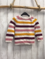 Preview: H&M  Pullover  Gr. 92  hellgrau auberginde rosa mais Streifen Strick 