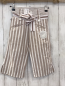 Preview: Barbara Färber  Caprihose  Gr. 116  sand weiße Streifen mit Gürtel 