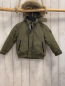 Preview: Tommy Hilfiger  Winterjacke  Gr. 98   kiwi schwarzer Bund Kapuze mit abtrennbarem Fellbund 
