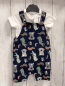 Preview: 2tlg Playsuit + Body  Gr. 62  blau bunte Tiere + weiß 