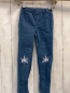 Preview:   Hose  Gr. 122  blau Jeans Gummizugbund Einhörner am Knie 