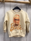 Preview: Zara  Pullover  Gr. 98  creme Barbie Schrift 