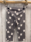 Preview: neu  Leggings  Gr. 116  grau weiße Blumen 3/4 lang 