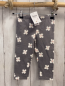 Preview: neu  Leggings  Gr. 110  grau weiße Blumen 3/4 lang 