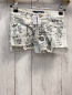 Preview: Mango Shorts Gr. 116  hellblau Jeans schwarze Schrift Bund verstellbar