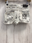 Preview: Mango Shorts Gr. 116  hellblau Jeans schwarze Schrift Bund verstellbar